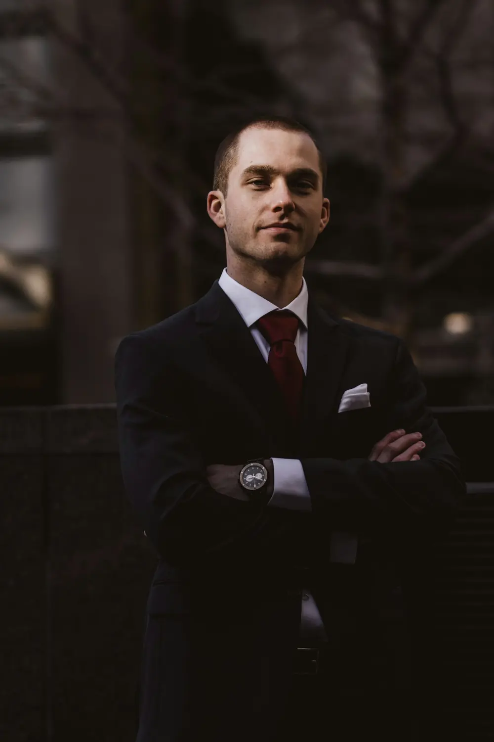 Finance professional in a suit